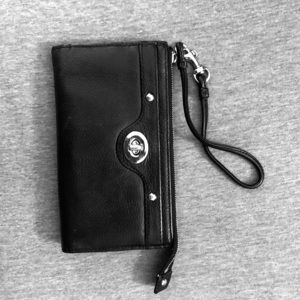 Coach leather wristlet